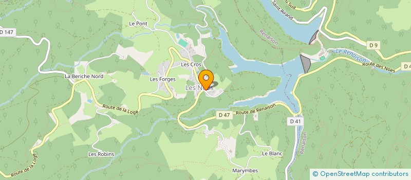 localisation de l'entreprise COMMUNE DES NOES  LES NOES