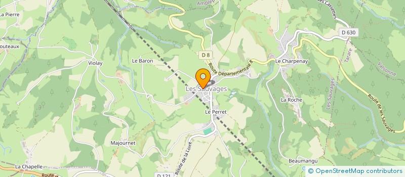 localisation de l'entreprise COMMUNE DES SAUVAGES  LES SAUVAGES