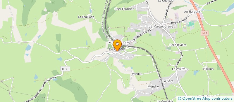 localisation de l'entreprise COMMUNE DU CROZET  LE CROZET