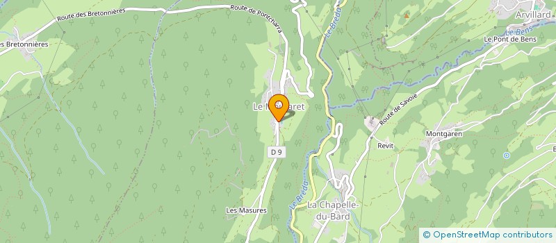 localisation de l'entreprise COMMUNE DU MOUTARET  LE MOUTARET