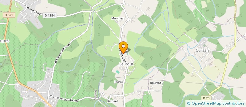 localisation de l'entreprise COMMUNE DU POUT  LE POUT