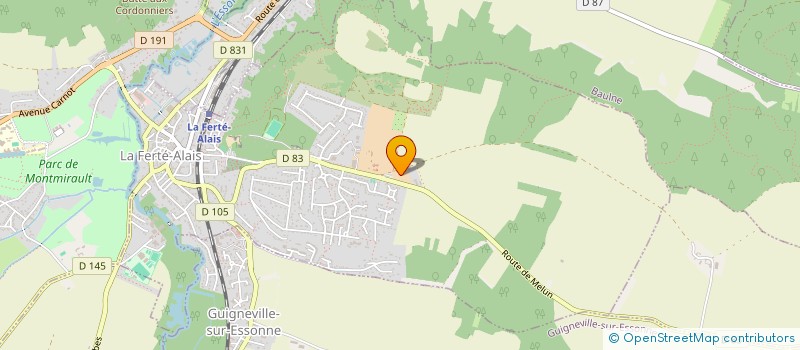 localisation de l'entreprise COMMUNE GUIGNEVILLE SUR ESSONNE  GUIGNEVILLE-SUR-ESSONNE