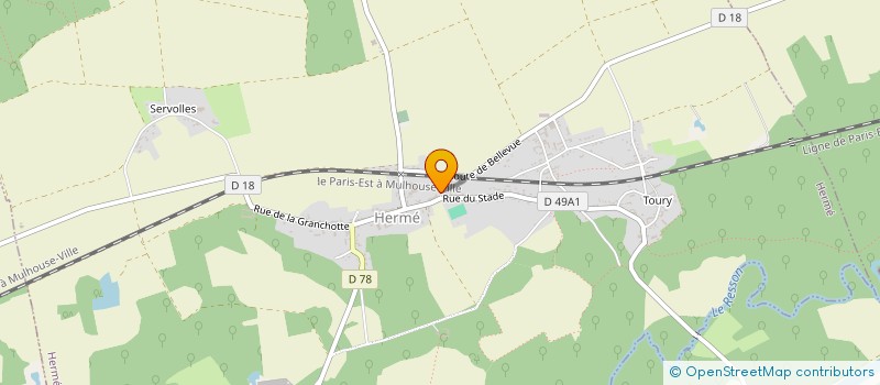 localisation de l'entreprise COMMUNE HERME  HERME