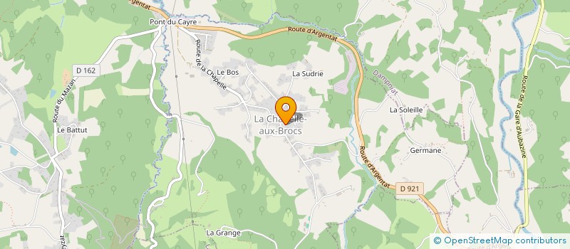 localisation de l'entreprise COMMUNE LA CHAPELLE AUX BROCS  LA CHAPELLE-AUX-BROCS