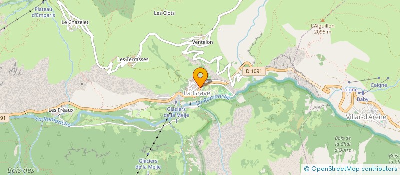 localisation de l'entreprise COMMUNE LA GRAVE  LA GRAVE