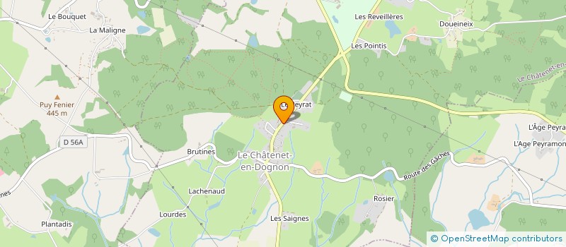 localisation de l'entreprise COMMUNE LE CHATENET EN DOGNON à LE CHATENET-EN-DOGNON