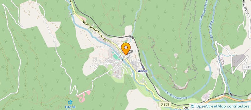 localisation de l'entreprise COMMUNE LE FUGERET  LE FUGERET