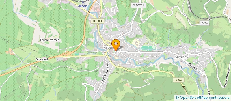 localisation de l'entreprise COMMUNE LES ARSURES  LES ARSURES