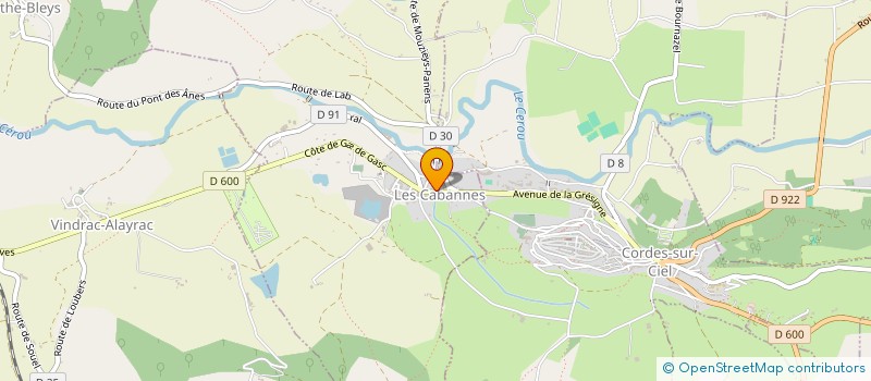 localisation de l'entreprise COMMUNE LES CABANNES à LES CABANNES