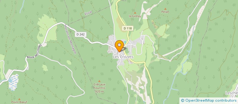 localisation de l'entreprise COMMUNE LES CROZETS  LES CROZETS