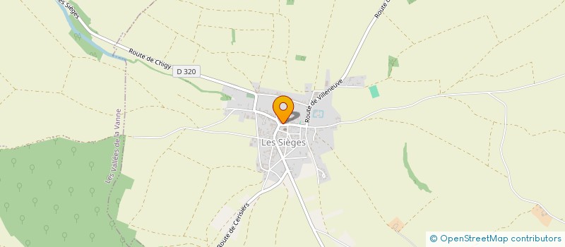 localisation de l'entreprise COMMUNE LES SIEGES  LES SIEGES