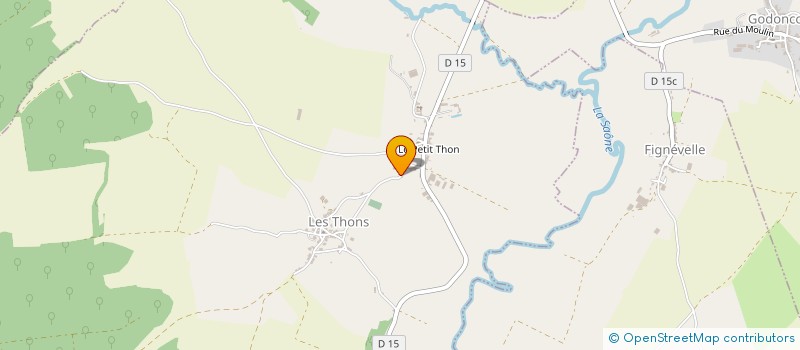 localisation de l'entreprise COMMUNE LES THONS  LES THONS