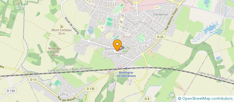 localisation de l'entreprise COMMUNE MONTIGNY EN OSTREVENT  MONTIGNY-EN-OSTREVENT