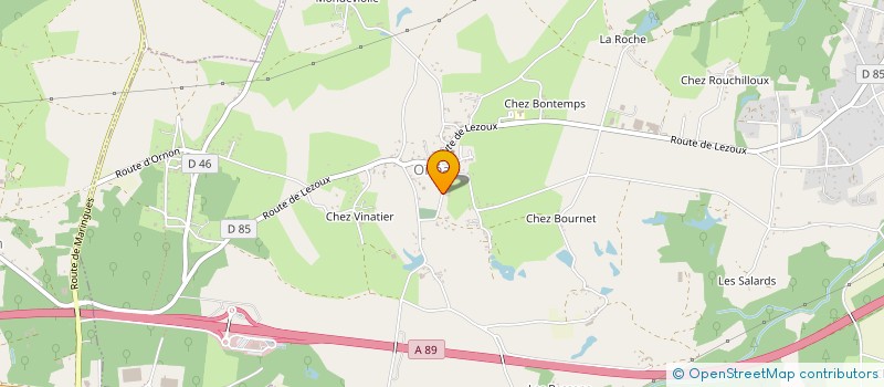 localisation de l'entreprise COMMUNE ORLEAT  ORLEAT