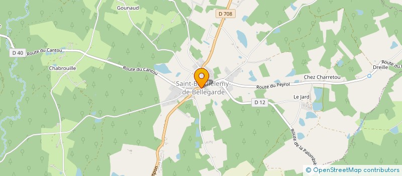 localisation de l'entreprise COMMUNE ST BARTHELEMY DE BELLEGARDE  SAINT-BARTHELEMY-DE-BELLEGARDE
