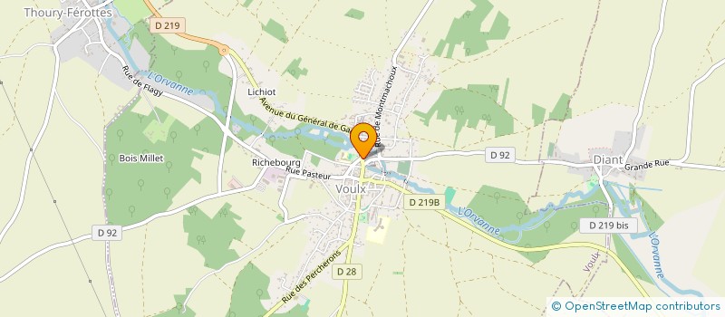 localisation de l'entreprise COMMUNE VOULX  VOULX