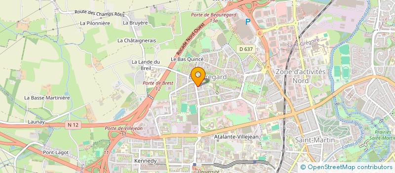 localisation de l'entreprise COMMUNIC-ACTION à RENNES