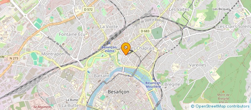 localisation de l'entreprise COMMUNIC'ART à BESANCON