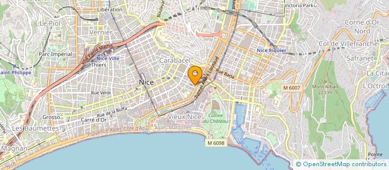localisation de l'entreprise COMMUNICATION COTE D AZUR à NICE