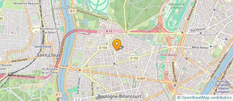 localisation de l'entreprise COMMUNICATION ENTREPRISES à BOULOGNE-BILLANCOURT