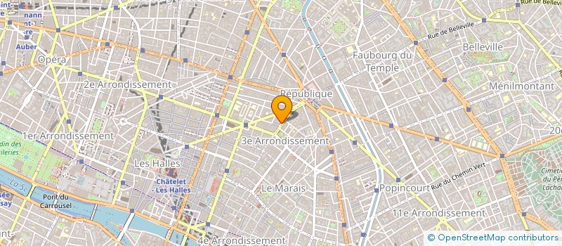 localisation de l'entreprise COMMUNICATION ET CHANGEMENT à PARIS