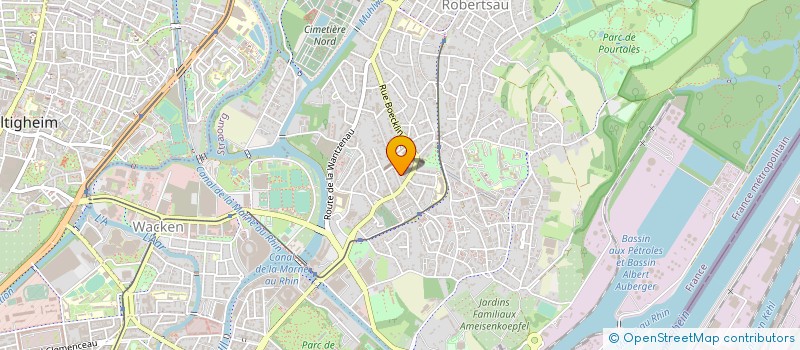 localisation de l'entreprise COMMUNICATION ET DEVELOPPEMENT à STRASBOURG