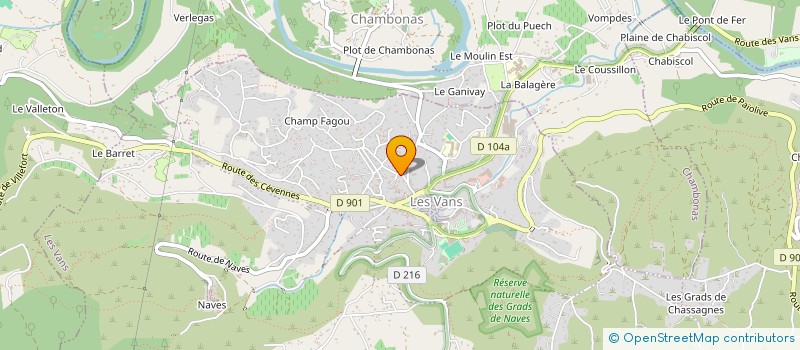 localisation de l'entreprise COMMUNICATION ET DEVELOPPEMENT  LES VANS