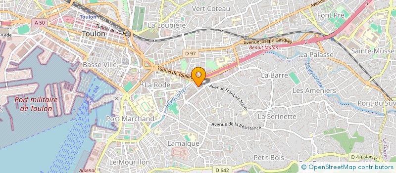 localisation de l'entreprise COMMUNICATION ET SANTE à TOULON
