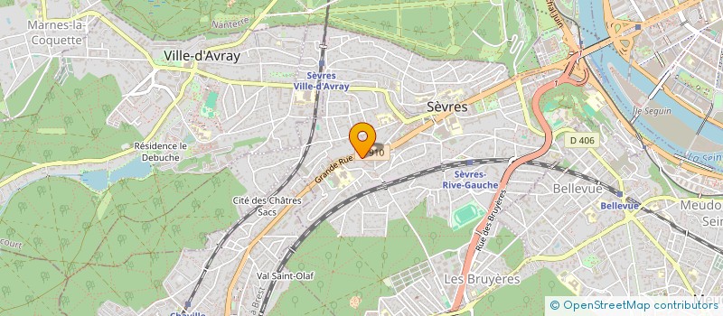 localisation de l'entreprise COMMUNICATION ET SERVICES à SEVRES