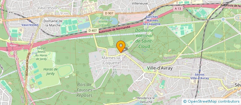 localisation de l'entreprise COMMUNICATION EXTERIEURE CONSEIL  MARNES-LA-COQUETTE