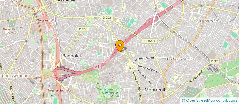 localisation de l'entreprise COMMUNICATION LOCOMOTIVE à MONTREUIL