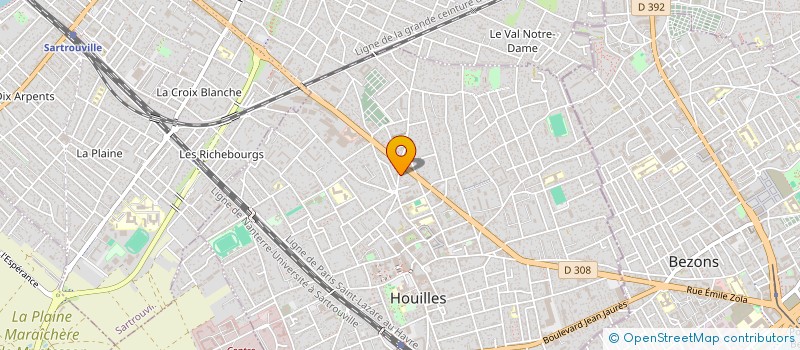 localisation de l'entreprise COMMUNICATION ORGANISATION METHODE  HOUILLES