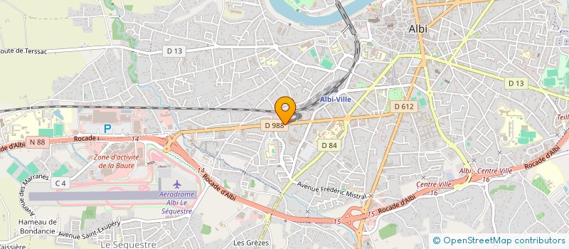 localisation de l'entreprise COMMUNICATION SECURITE INFRASTRUCTURES à ALBI