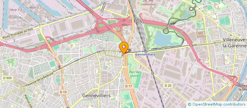 localisation de l'entreprise COMMUNIQUER ET VIVRE LE HANDICAP A GENNEVILLIERS  GENNEVILLIERS
