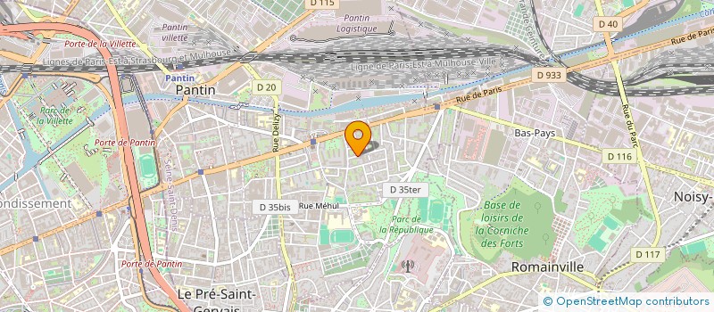 localisation de l'entreprise COMMUNIQUER POUR COOPERER  PANTIN