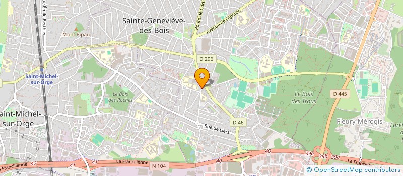 localisation de l'entreprise COMMYG à SAINTE-GENEVIEVE-DES-BOIS