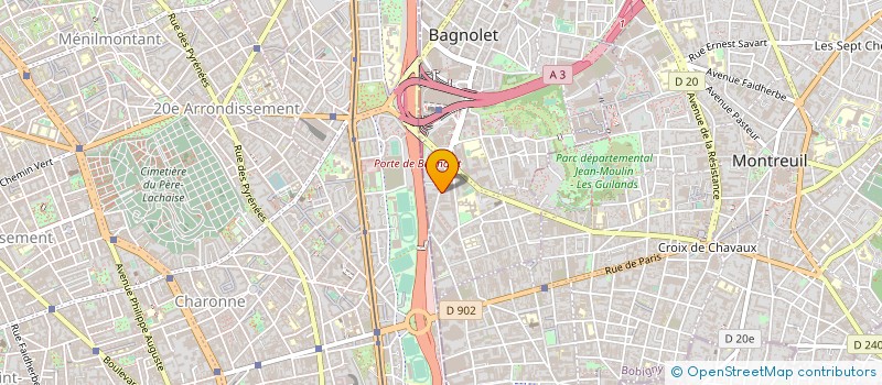 localisation de l'entreprise COMNEUF à BAGNOLET