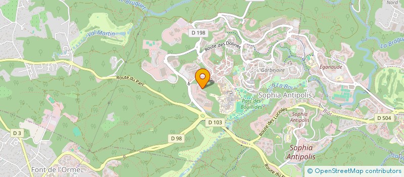 localisation de l'entreprise COMODE  VALBONNE