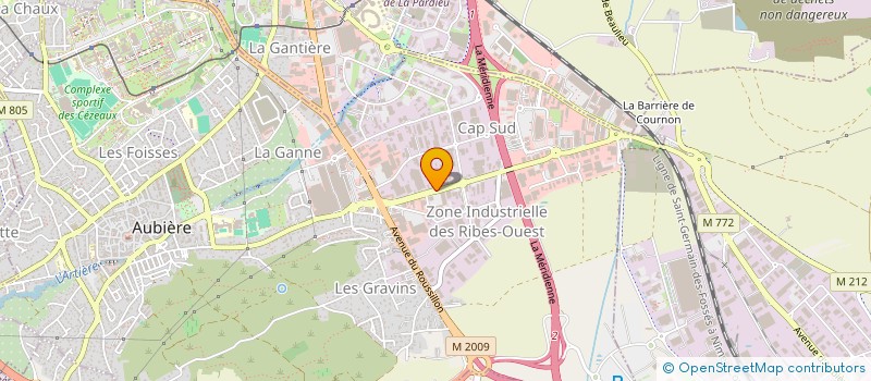 localisation de l'entreprise COMP MATER REFRACTAIRES CENTRE  AUBIERE