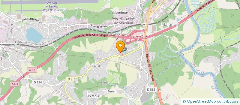 localisation de l'entreprise COMPACT à ANGLET