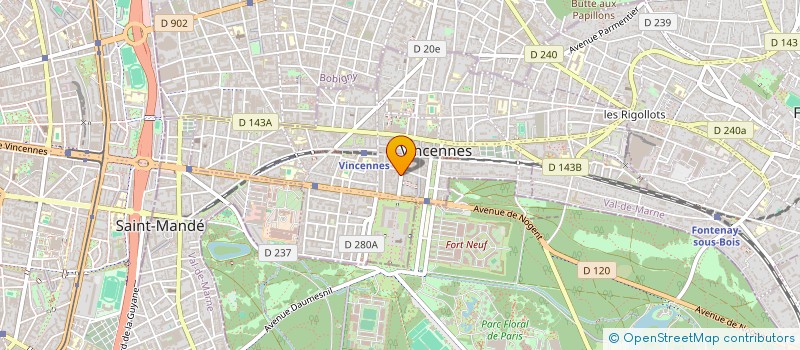 localisation de l'entreprise COMPAGIE SANDRINE ANGLADE à VINCENNES