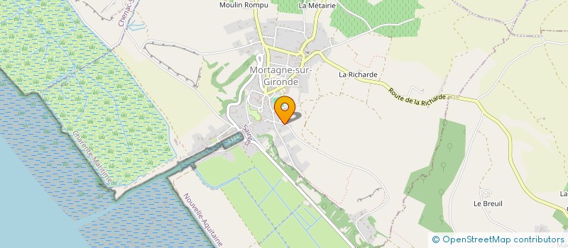 localisation de l'entreprise COMPAGNES ET COMPAGNONS DE LA TERRE  MORTAGNE-SUR-GIRONDE