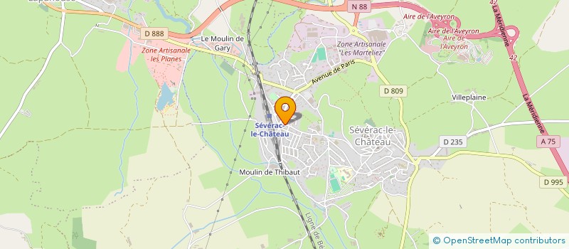 localisation de l'entreprise COMPAGNIE 3 GRAINS DE SABLE  SEVERAC D'AVEYRON