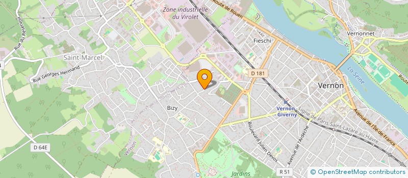 localisation de l'entreprise COMPAGNIE 92 NORMANDIE EUROPA à VERNON