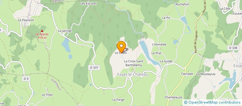 localisation de l'entreprise COMPAGNIE A TOUS VENTS  FAYET-LE-CHATEAU