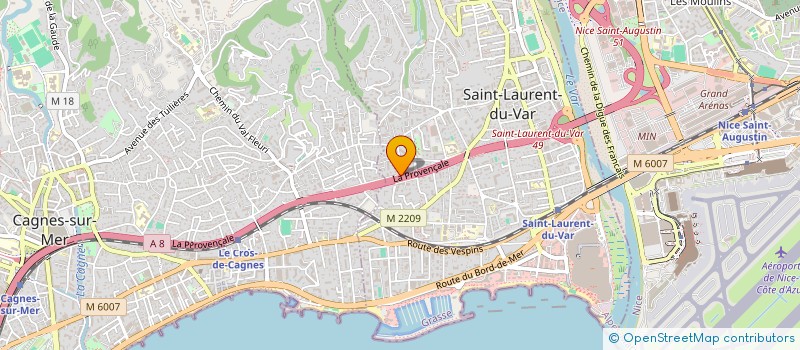 localisation de l'entreprise COMPAGNIE ACT'2 à SAINT-LAURENT-DU-VAR
