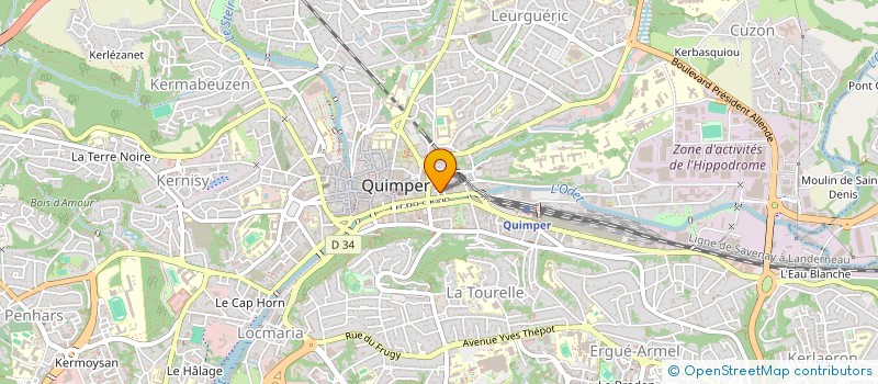 localisation de l'entreprise COMPAGNIE AHTENYSTI  QUIMPER