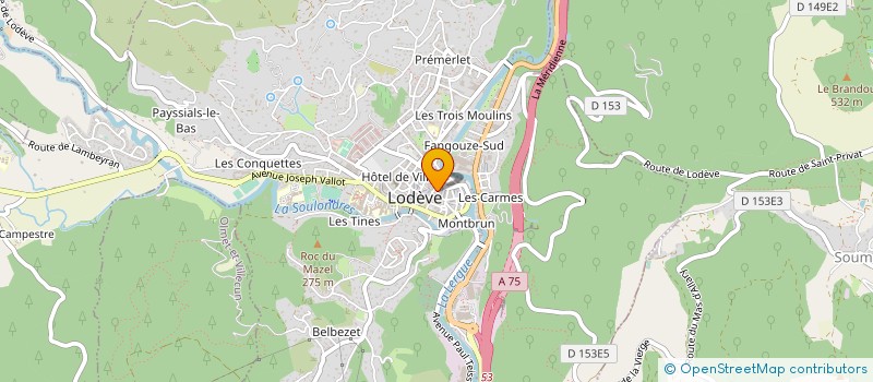 localisation de l'entreprise COMPAGNIE ALBINOS à LODEVE