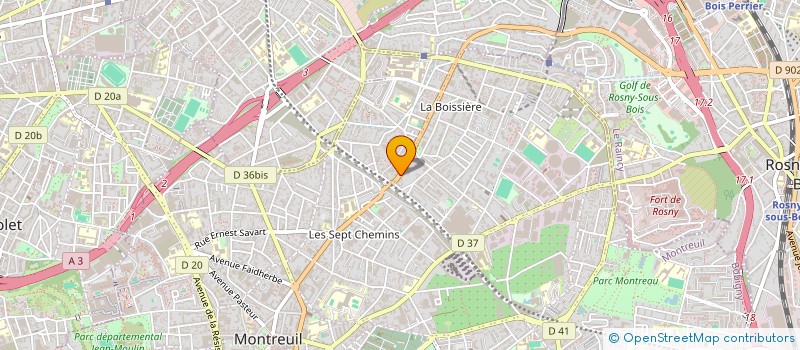 localisation de l'entreprise COMPAGNIE AMARRAGE à MONTREUIL