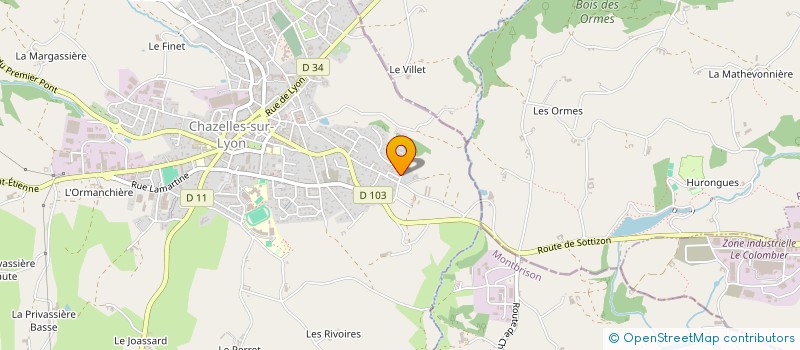 localisation de l'entreprise COMPAGNIE ANCOLIE  CHAZELLES-SUR-LYON